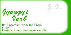 gyongyi verb business card